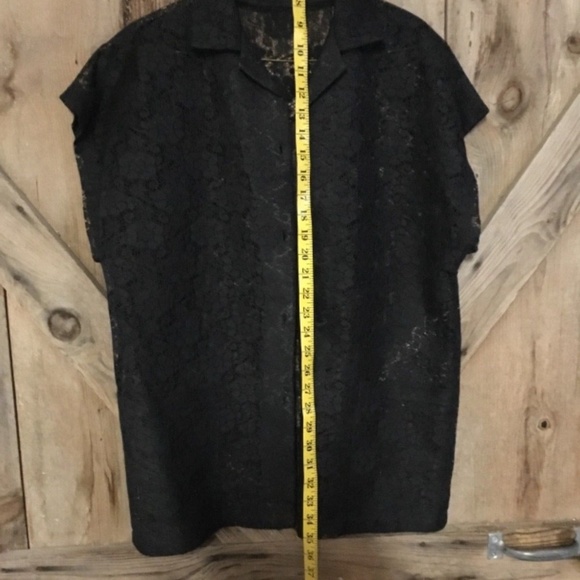Vintage Black Lace Womans Blouse size med/lg - Picture 8 of 8
